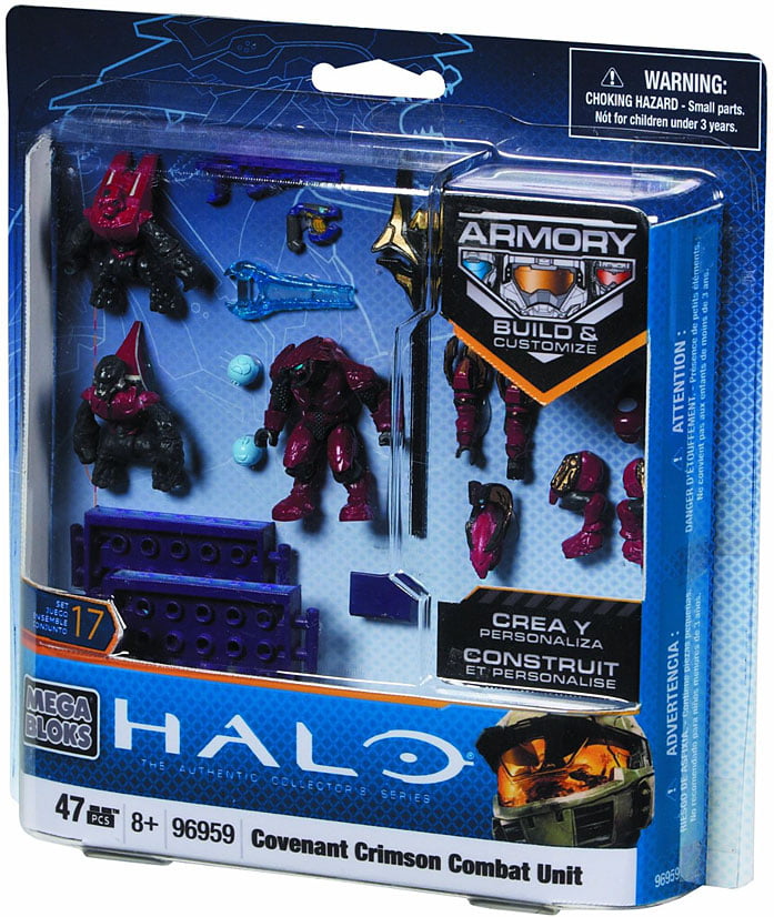 Halo Mega Bloks Set #96859 Covenant Banshee Covenant Crimson Elite Pilot Figure 
