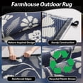thumbnail image 6 of SIXHOME Outdoor Rug with LED Strip Lights 8'x10' Waterproof Patio Rug Reversible Indoor Outdoor Rug Lightweight Plastic Straw Rug for RV Camping Deck Balcony Boho Porch Decor Blue, 6 of 8