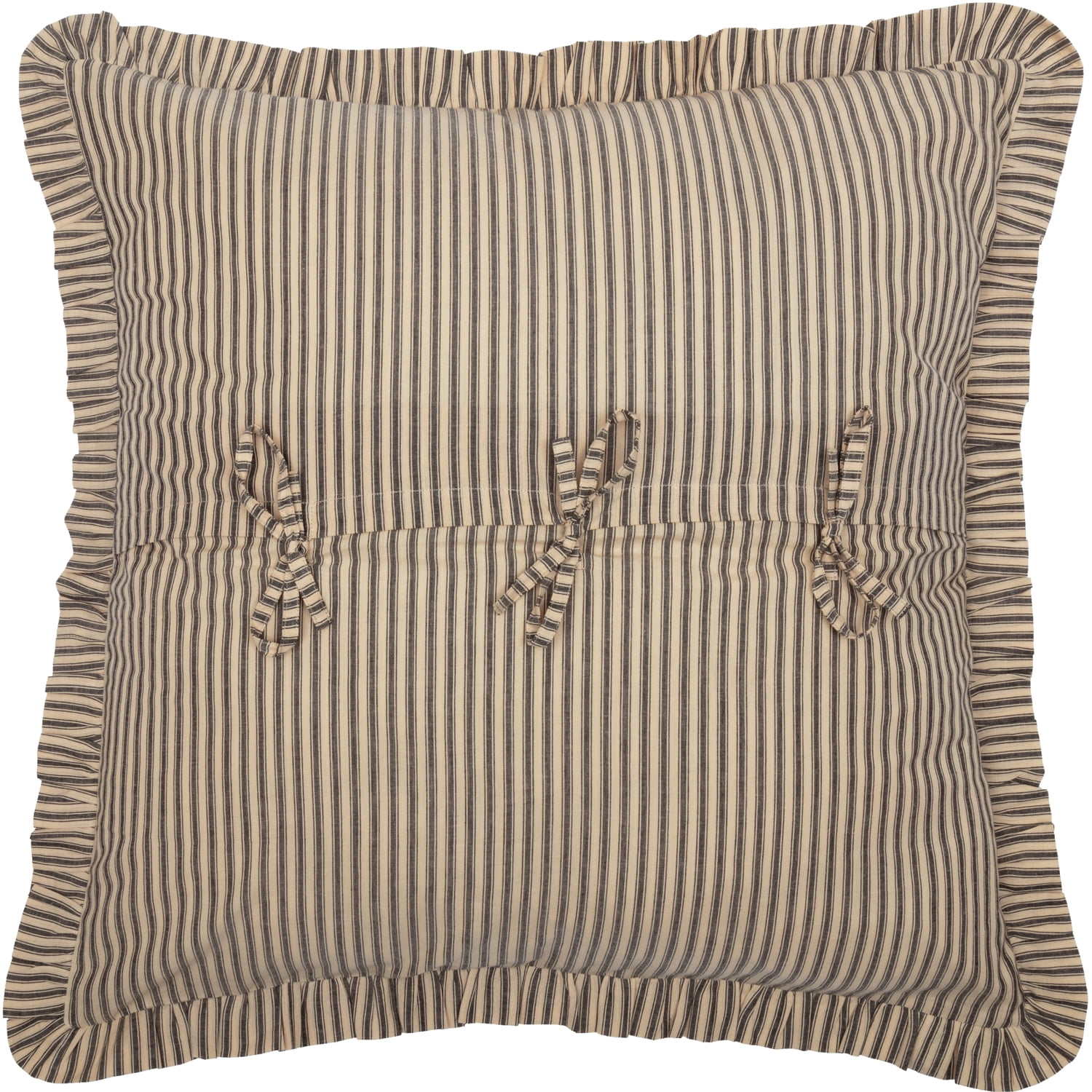VHC Brands Sawyer Mill Ticking Stripe Euro Sham - Thumbnail 3