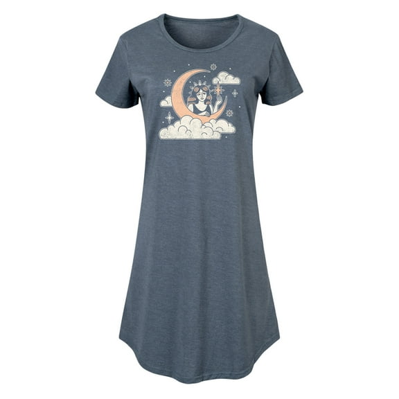 Instant Message - Celestial Moon Woman - Womens Any Way Dress