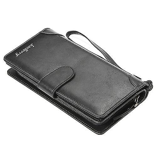 Baellery S6701 Portefeuille Homme Affaires Multi-Cartes Mi-Longueur Pochette Boucle Fermeture Éclair