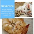 thumbnail image 5 of Bola de juguete para gatos Natural Silvervine Stick Catnip Bell Ball Juguetes para gatos para gatos de interior Limpieza de dientes Matatabi Cat Chew Toy-Kitten Toys, 2psc, 5 of 5