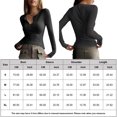thumbnail image 2 of Camiseta Camisa básica de medio botón, Top estilo Sexy para mujer, Top informal con cuello en V, ropa de calle Cgtredaw Negro T M para Mujer, 2 of 5
