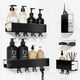thumbnail image 1 of Juego de 5 Estantes Organizador Regadera para Baño, Estante de Ducha Adhesivos Sin Taladros con Ganchos, Repisas para Baño de Acero Inoxidable con Soportes para Cepillo,Jabonera,Almacenamiento, 1 of 9