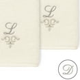thumbnail image 2 of Linum Home Textiles 2-Piece Cotton Embellished Washcloth Set, 13" x 13", off-White, 2 of 3