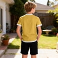 thumbnail image 7 of CYRBOKO Boys T-shirts, Casual Pullover Cotton Short Sleeve Summer Tops Yellow Size 7-8 T, 7 of 7