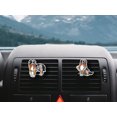 thumbnail image 6 of WIRESTER Set of 2pcs Car Air Freshener Fragrance Vent Clip Decoration with Lemon Scented Pad - Australian Shepherd Dog Funny Playful Postures, 6 of 7