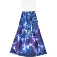 thumbnail image 2 of SKYSONIC 2 PCS Hanging Hand Towels,Starry Blue Lighting Hand Dry Towels for Kitchen & Bathroom,Hanging Towel Set with Hanging Loop, 12"x17", 2 of 6