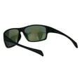 thumbnail image 4 of Mens Minimal Rubberized Matte Black Plastic Warp Biker Sunglasses Orange Mirror, 4 of 4