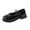 Black, variant on AVRNLIQ Girls Mary Jane Flats Faux Leather Non-Slip Kids Little Kid Dress Shoes Beige Pearl Embellished Buckle Strap,Size 34