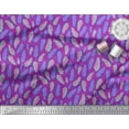 thumbnail image 2 of Soimoi Purple Cotton Duck Fabric Artistic Leaves Print Fabric by the Yard 42 Inch Wide, 2 of 3