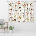 thumbnail image 3 of Vintage Mushroom Small Kitchen Curtains Botanical Window Treatment Cottagecore Autumn Leaves Cafe Short Curtains for Bathroom Dining Laundry Room Butterfly Tier Treatment Drapes 27.5x39 inch, 3 of 6