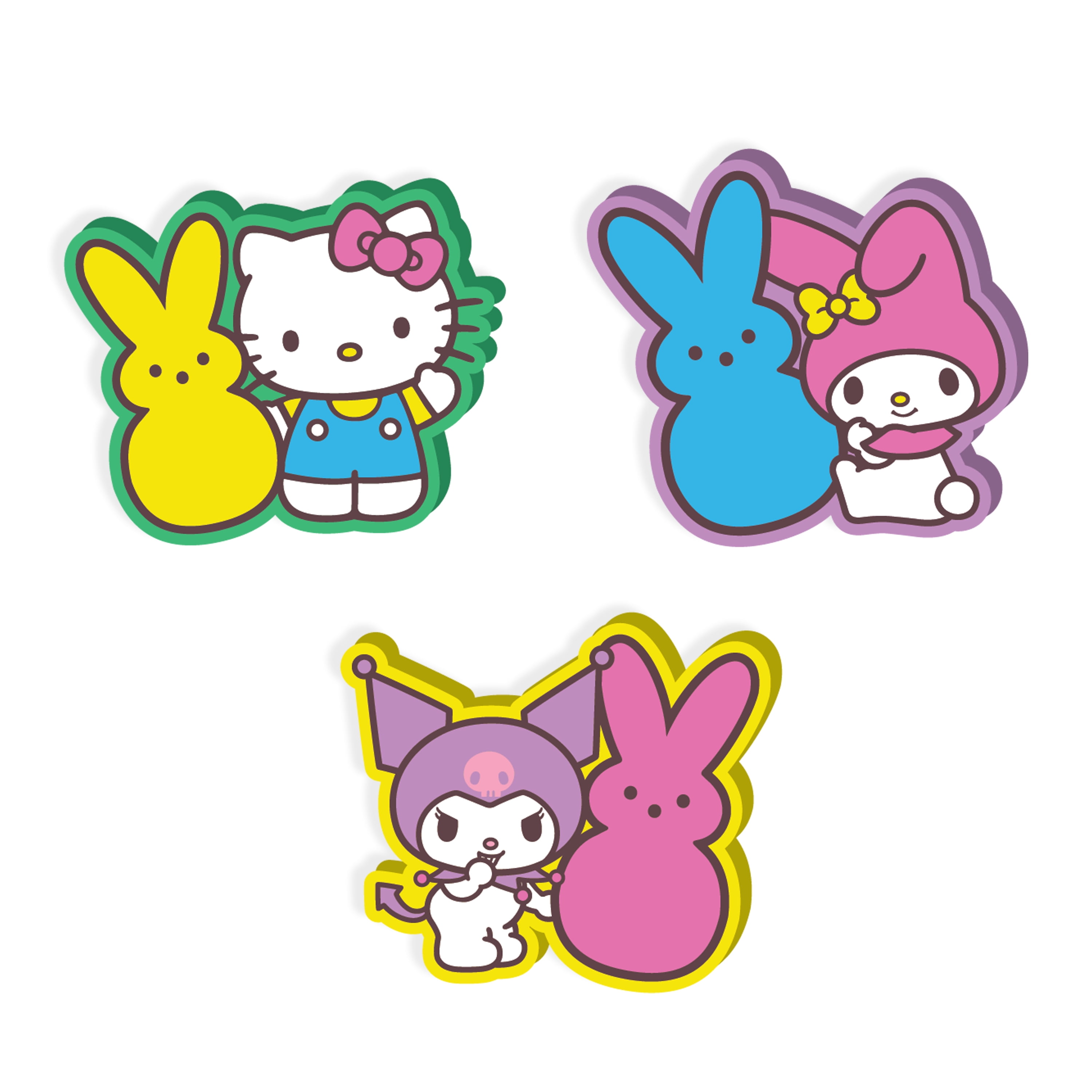 PEEPS / Hello Kitty and Friends Scented Erasers, 3 Count