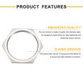 thumbnail image 4 of 3Pcs Cast Pipe Fitting Hex Locknut, 304 Stainless Steel Hex Lock Nut NTP2" Female Thread for Plumbing Fixed, 4 of 5