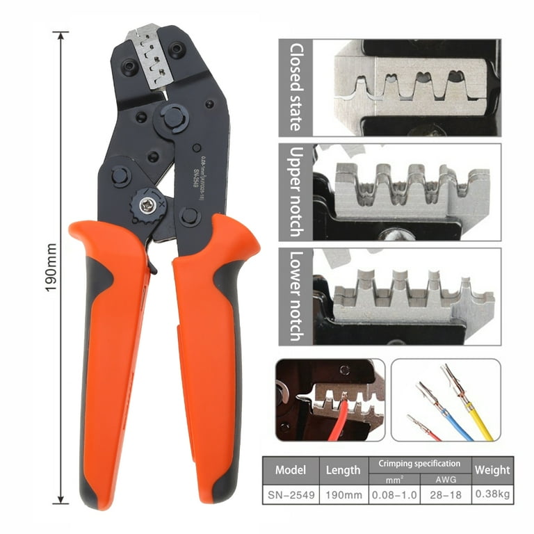 MOMOJIA SN-2549 Pin Crimping Tool 2.54mm 3.96mm 4.8mm AWG28
