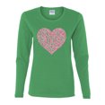 thumbnail image 2 of Wild Bobby, Pink Ribbon Heart, Breast Cancer Awareness, Women Graphic Long Sleeve Tee, Kelly, X-Large, 2 of 5