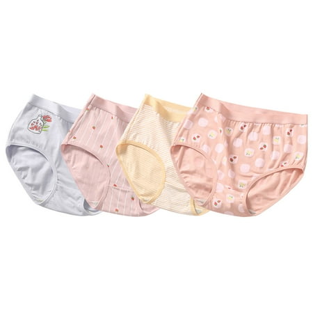 

Cotton Underwear Panties Women Girls Elastic Waistband Stretchy Belts Cartoon Underpants Cute Child