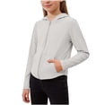 thumbnail image 3 of Rvasteizo Kids Plain Jacket Zip Hooded UPF50 Sun Protection Breathable Outerwear for 3-15Years, 3 of 5