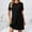 A02090-Black, variant on CALAFEBILA Summer Dresses for Juniors Short Sleeve Solid Color Mini Sleep Dress Pocket Short Dresses for Teens