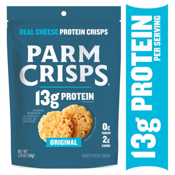 ParmCrisps Original Gluten-Free Oven-Baked Cheese Crisps Snack Crackers, 1.75 oz
