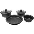 thumbnail image 1 of Bateria de Cocina de Aluminio White-Westinghouse 9 Piezas Revestimiento Antiadherente Mármol Negro, 1 of 5