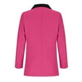 thumbnail image 6 of Sakmal Pink Womens Blazers Dressy Casual Open Front Plus Size Suit Jacket Long Sleeve Lapel Collar Blazer for Women with Pockets, 6 of 8
