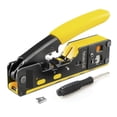 thumbnail image 1 of Outil de Passage RJ45 RJ11 pour Cat7/6A Cat6/5 Connecteurs Modulaires Ethernet avec Stripper et Lame de Rechange, Multi Fonction, 1 of 6