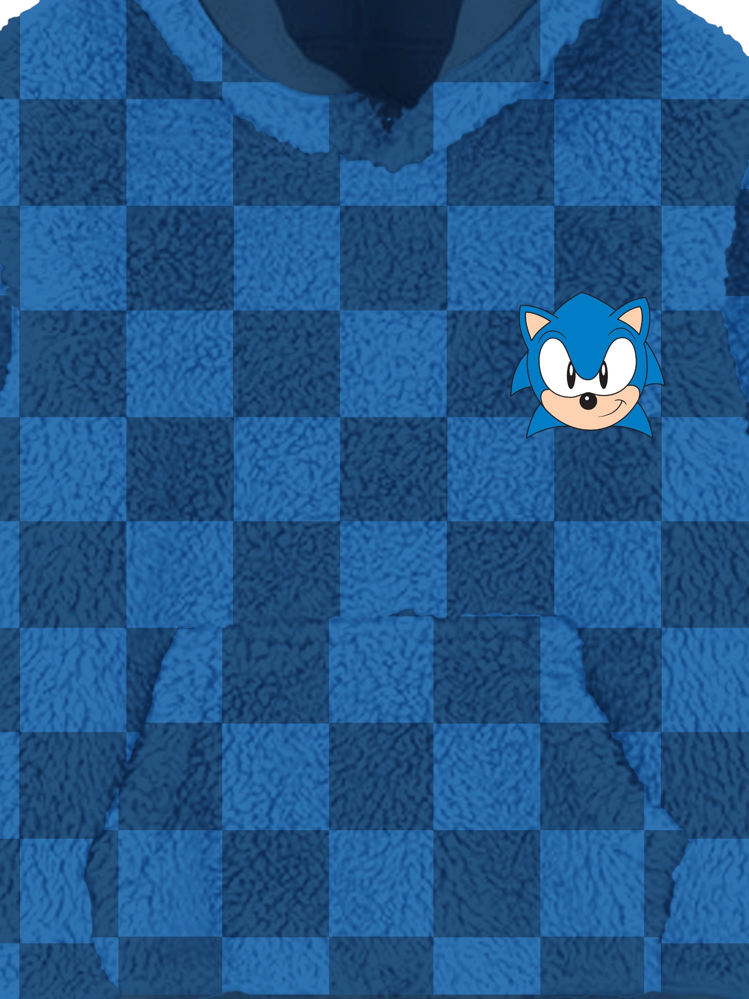 Sonic the Hedgehog, Boys' & Big Boys' Hooded Woobie, Sonic Toon Head, Sizes 4-18