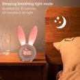 thumbnail image 5 of Despertador para niños con luz nocturna para niños pequeños, 5 tonos de llamada, control táctil y repetición de alarma con batería recargable de 2000 mAh Entrenador de sueño para niños para dormitorio de niños y niñas oso de fresa Electrónica, 5 of 5