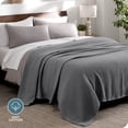 thumbnail image 2 of Waffle Blanket - 100% Cotton - Lightweight & Breathable - Full/Queen, Gray, 2 of 7