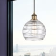 thumbnail image 2 of Innovations Lighting  Ballston Athens Deco Swirl - 1 Light 8" Cord Hung Mini Pendant Brushed Brass, 2 of 2