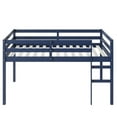 thumbnail image 5 of Bellemave Twin Low Loft Bed with Ladder and Guardrails Space Saving Twin Wooden Loft Bed Frame for Junior Loft Bed Frame with Strengthened Slats (Twin, Blue), 5 of 8