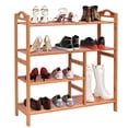 thumbnail image 1 of Estante de zapatos Costway de Madera de bambú para 12-14 pares 4 niveles Organizador multifuncional, 1 of 9