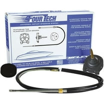 Uflex Fourtech 14 Black Mach Rotary Steering System w/Helm, B... [FOURTECHBLK14]