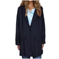thumbnail image 2 of BVOFAR Long Jackets for Women Business Fashion Long Sleeve Notch Lapel Plus Size Blazers Casual Open Front Button Up Suit Coats Work Office Jacket, 2 of 7