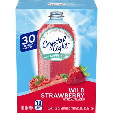 Crystal Light Sugar Free Wild Strawberry Powdered Drink Mix, 30 ct -