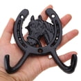 thumbnail image 6 of Iron Horseshoe Hook Decorative Horseshoe Hook Wall Mount for Hangings Clothes Hat, 6 of 8