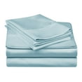 thumbnail image 2 of BNM 300 Thread Count Egyptian Cotton Sheet Set, Twin, Light Blue, 2 of 6