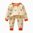 thumbnail image 6 of TOWED22 Newborn Infant Baby Boys Fall Outfits Long Sleeve Sweatshirt Elastic Pants Suit Toddler Spring Clothes Set Size:1-2 Y,Color:Orange, 6 of 6