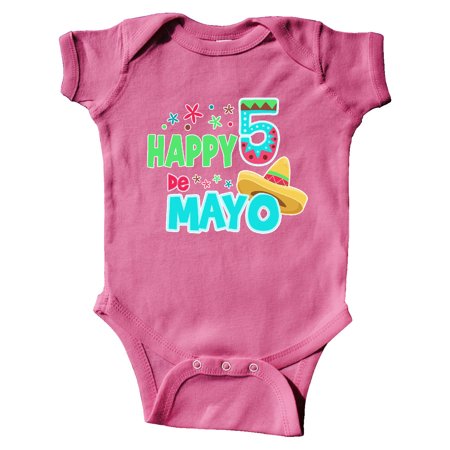 

Inktastic Happy Cinco de Mayo- sombrero Gift Baby Boy or Baby Girl Bodysuit