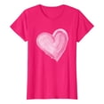 thumbnail image 4 of Pink Womens Blouses Dressy Casual, Spandex Work Wear Women, Spring Shirts For Women 2024, Women's New Summer Valentine's Day Simple Love Printed Round Neck Short Sleeved T Shirt Casual Top, 4 of 4