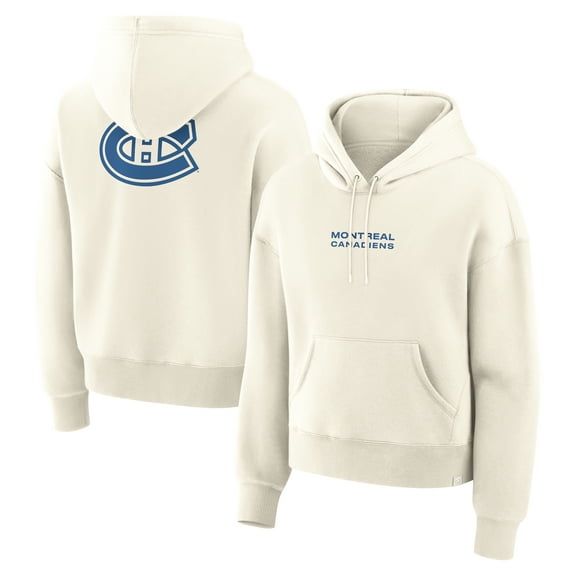 Women's Fanatics Cream Montreal Canadiens Neutral Zone Legacy Hoodie