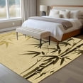 thumbnail image 4 of Vintage Bamboos Area Rugs 6'x9', Washable Small Throw Rugs for Kitchen Dining room, Ink Painting Retro Art Rustic Indoor Outdoor Rug Non-Slip Low Pile Carpet Runner Reversible Floor Mats, 4 of 8