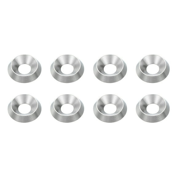 Uxcell 8 Pcs M8 Cone Cup Countersunk Washer, 4.5x22mm 304 Stainless Steel Counterbore Head Washers Gaskets Shim for Mechanical Accessories Parts, Silver