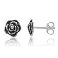 thumbnail image 1 of SilverCloseOut Sterling Silver Aretes de Flores Rosas Florecientes para Adolescentes Flor, 1 of 5