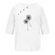 thumbnail image 4 of Blusas de Manga Corta para las Mujeres Impreso Cuello Redondo Camiseta, Top de Algodón de Imitación Casual para el Hogar Y Diario, 4 of 4