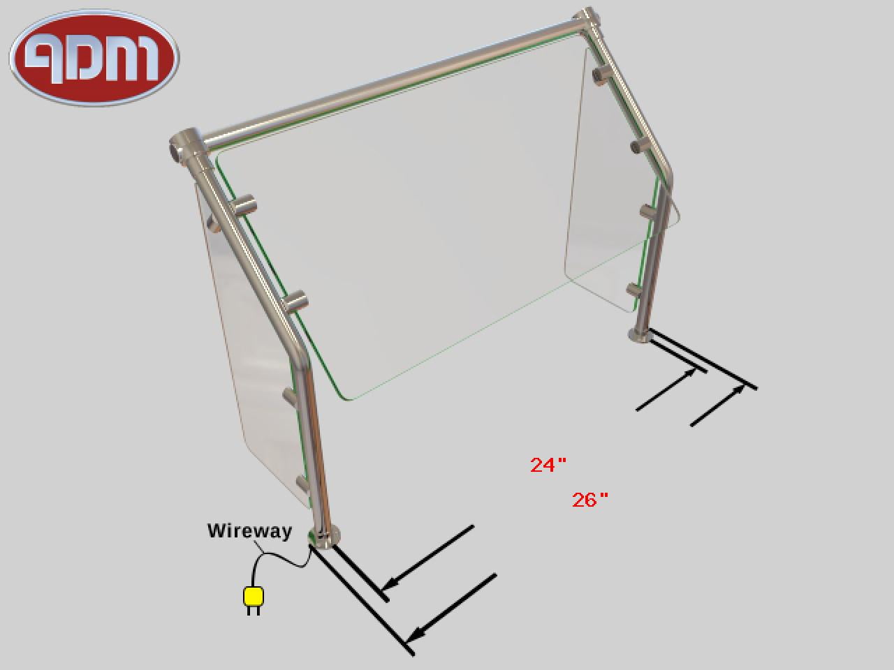 Sneeze Guard ADM Sneezeguards ES311BAYA24LPRPFLANGELYTSS