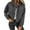 Gray, variant on Corduary Jackets for Womens Elastic Cuff Button Drop Shoulder Soft Coats Comfort Workout Outwear with Chest Pockets