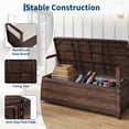thumbnail image 5 of 2-Person Outdoor Storage Bench with Cushion – Waterproof PE Rattan Patio Seat – Metal Frame – Backrest & Armrests – Multi-Use Deck Box for Garden, Balcony, Porch, Pool, or Yard, 5 of 8