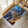 thumbnail image 4 of Merry Christmas Christmas Tree Linen Nonslip Floor Mat, Entryway Doormat Durable Low-Profile Mat Home Decor, Rug Washable Kitchen Bathroom Laundry Bedroom Living Room Door Mats 30x17in, 4 of 6